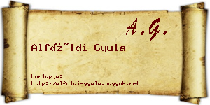 Alföldi Gyula névjegykártya
